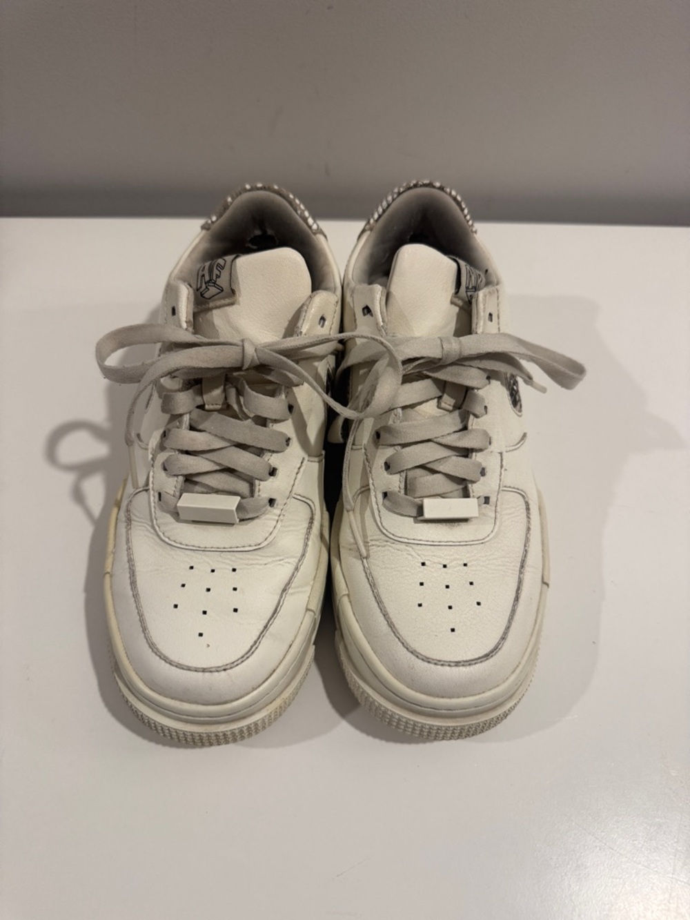 Nike Air Force 1 Pixel SE “Sail Snake” Size 6 Chunky Sole Textured Swoosh Shoes